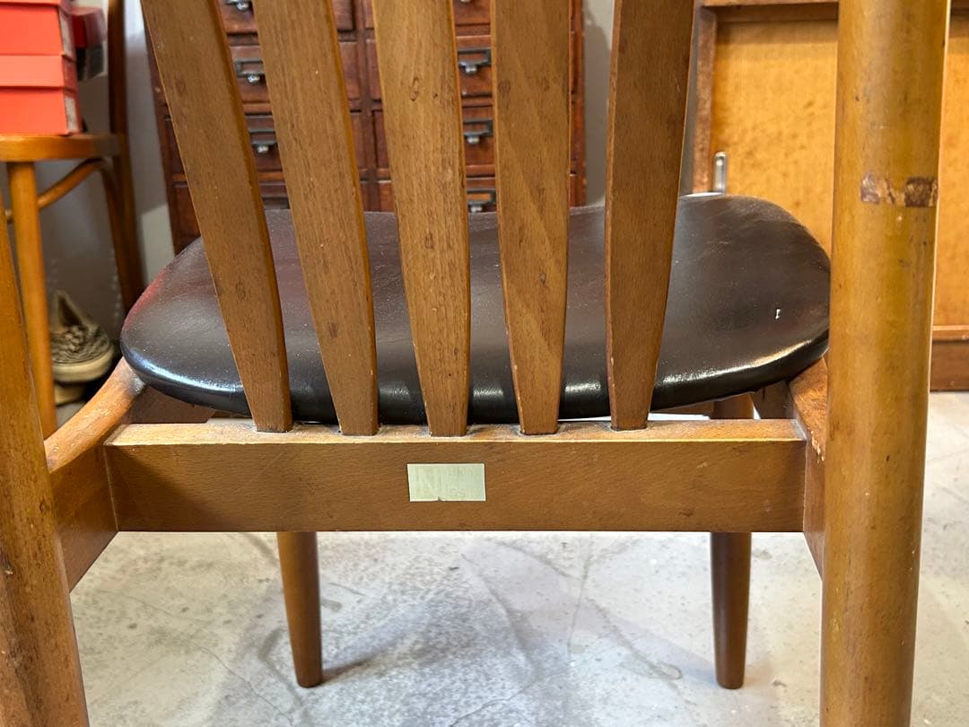 貴重!! 60s 70s ビンテージ 飛騨家具 日進木工　ウッドチェア ②