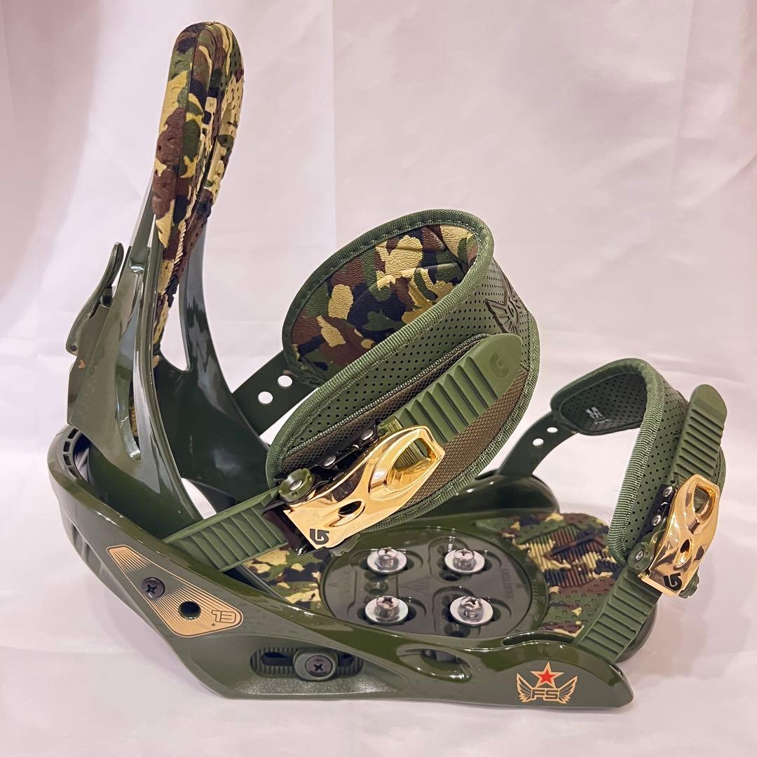 美品 Burton FS ビンディング Mサイズ バートン 迷彩 カモフラ