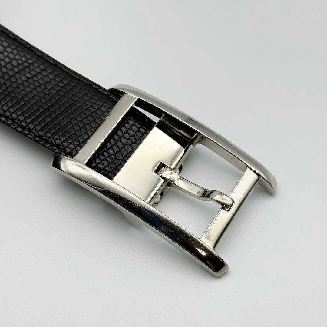 ✨良品✨カルティエ ベルト タンク 純正革 メンズ ビジネス シルバー金具