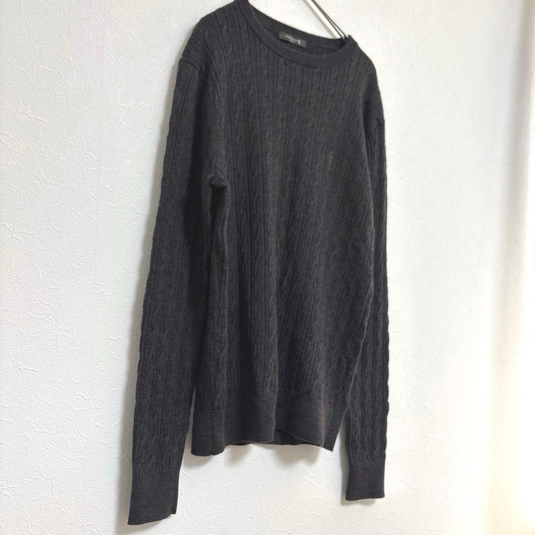MACKINTOSH リブ編み 長袖ニット セーター ダークグレー M 【美品】