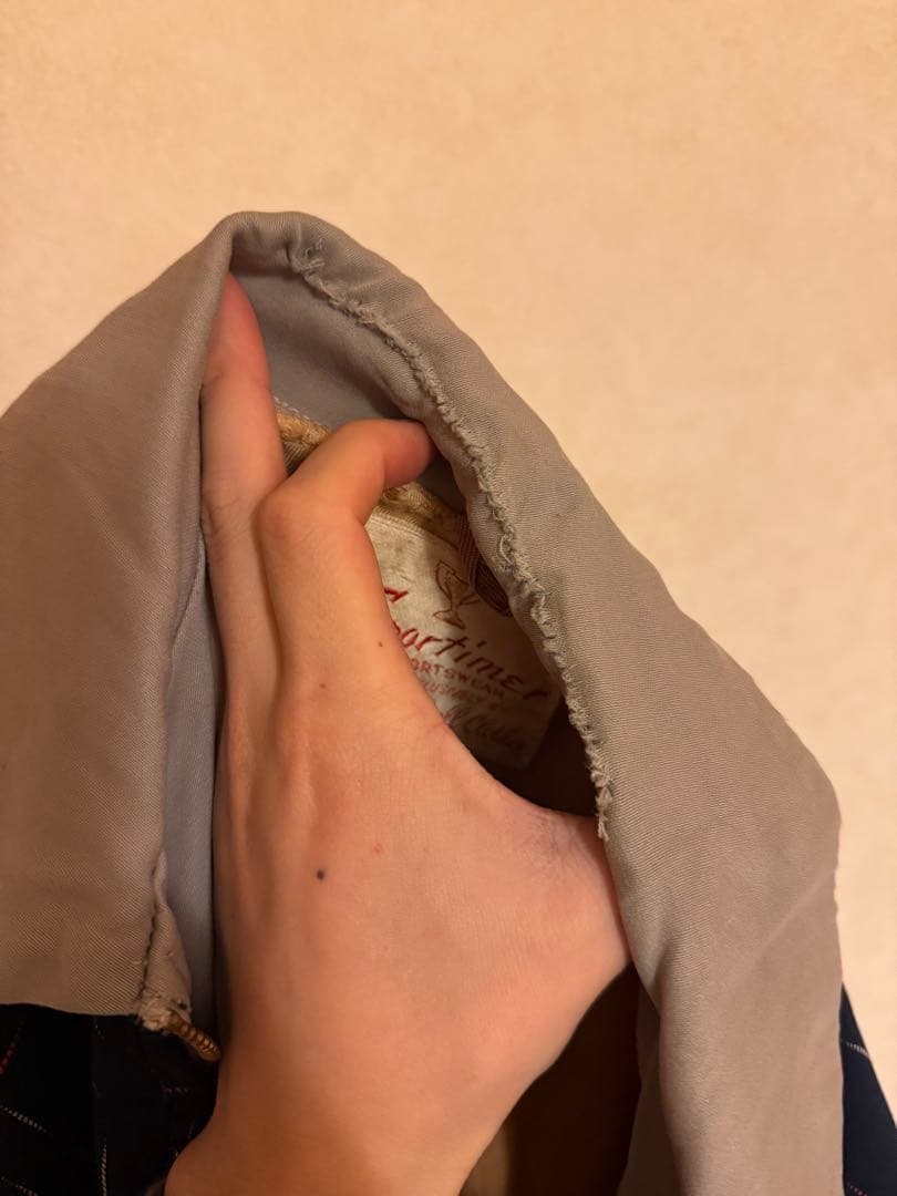 50s Sport Chief カスリ柄レーヨン ギャバジンジャケット