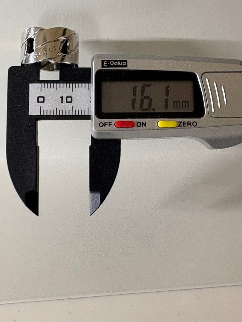 GUCCI チェーンモチーフワイドリング 刻印サイズ:10号【箱/ポーチ付】