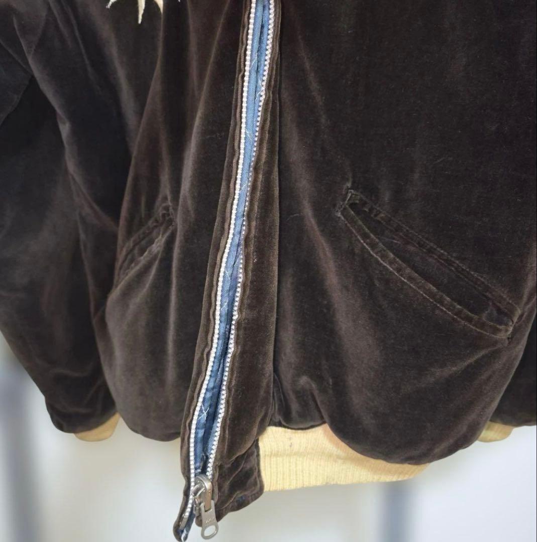 希少‼️ヴィンテージスカジャン別珍　虎　サイズ40