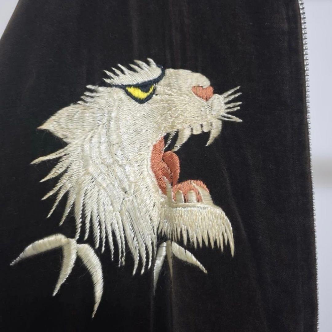 希少‼️ヴィンテージスカジャン別珍　虎　サイズ40