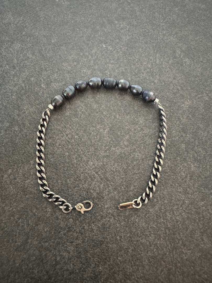 ビーズチェーンブレスレット　シルバー925