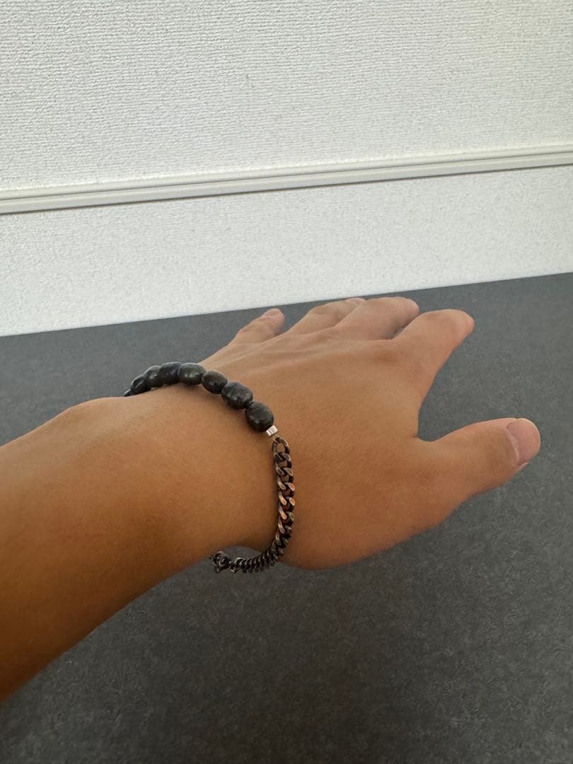 ビーズチェーンブレスレット　シルバー925