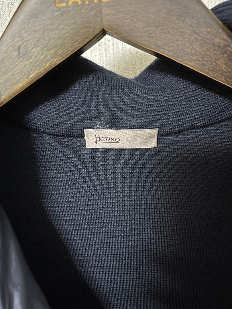 きなこHERNOリゾートハイブリッドダウンパーカー サイズ48 ネイビー