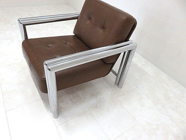 コ*ム様 希少品/ヴィンテージ　Knoll/ノール/ノル 本革1人掛けソファ　本