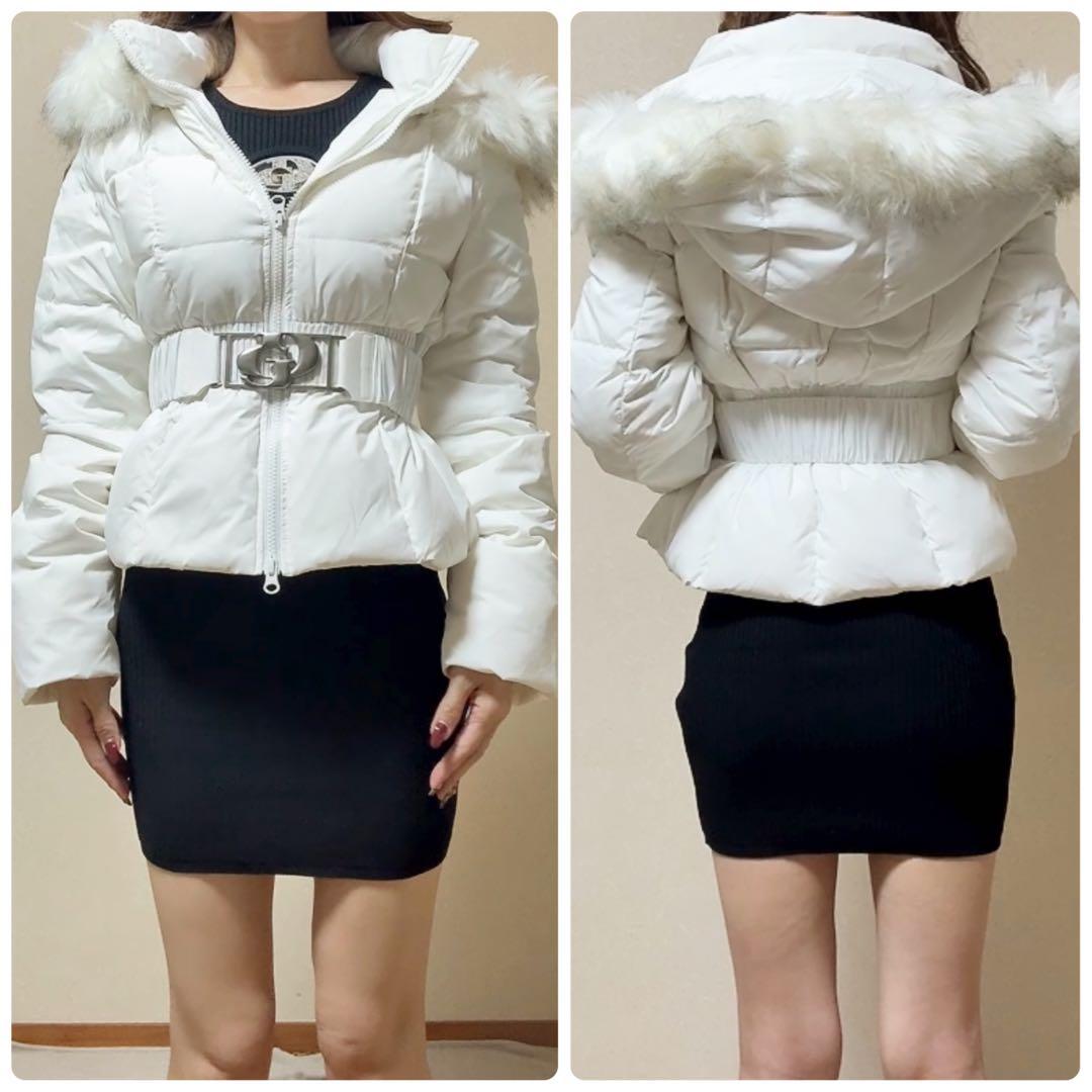 即日発送！GYDA GDベルト付きショートダウンコート　ホワイト　僅か