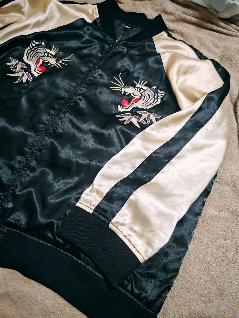 VOMANIE 日本限定 虎 サテン スカジャン big size 珍品