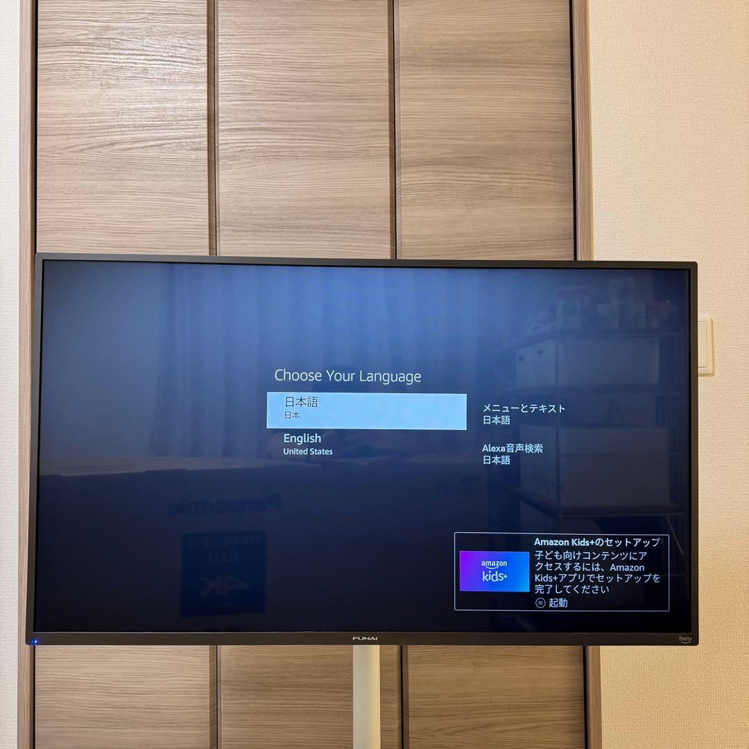 FUNAI 43型 4Kスマートテレビ FirerTV搭載