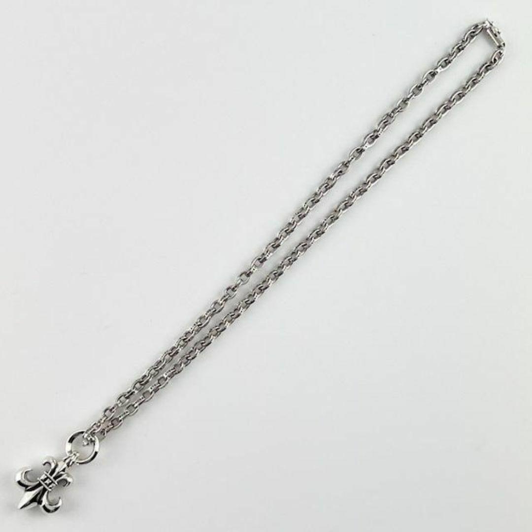 【新品】ラスト1点 シルバー925 フレアネックレス 50cm 百合の紋章