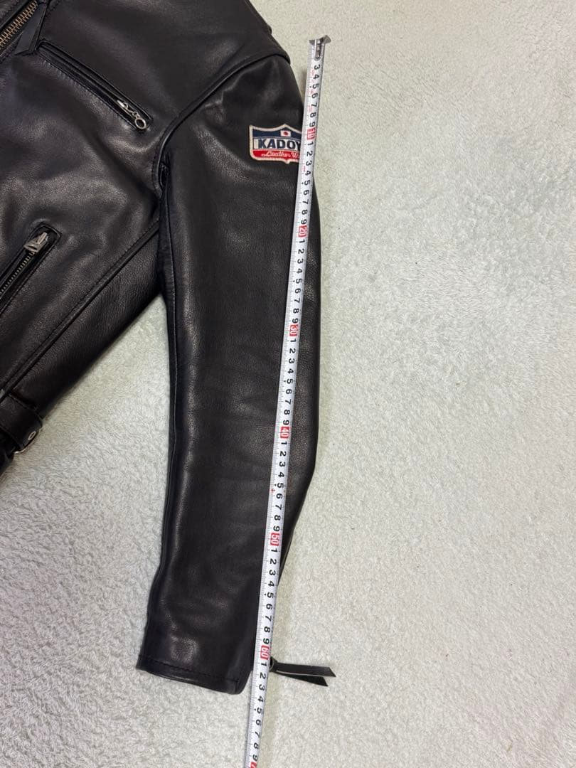 KADOYA ブラック レザー シングルライダース