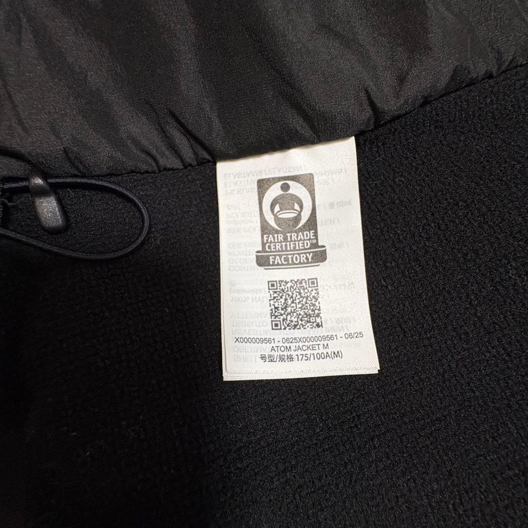 正規品 美品 ARC'TERYX アトムジャケット ブラック M