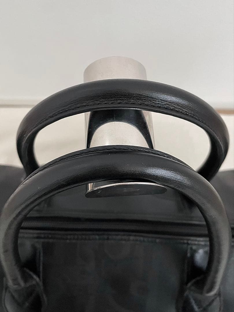 美品 Christian Dior ボストンバッグ トロッター柄 金具 PVC