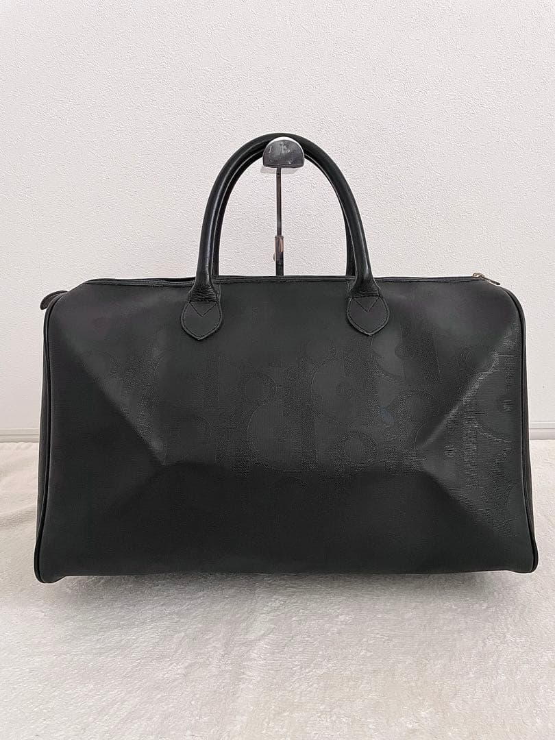 美品 Christian Dior ボストンバッグ トロッター柄 金具 PVC