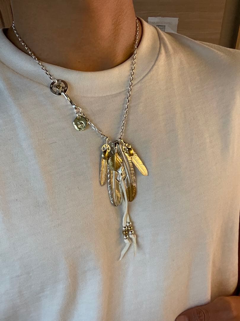 キムタク フェザー セット ネックレス アクセサリー ハンドメイド ノーブランド