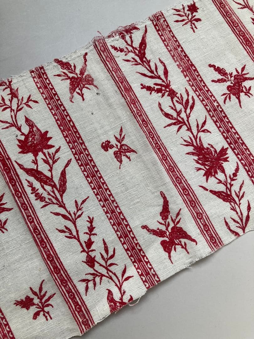 貴重　18世紀　オベルカンフ　ジュイ更紗　ハギレ5枚組　フランス　アンティーク