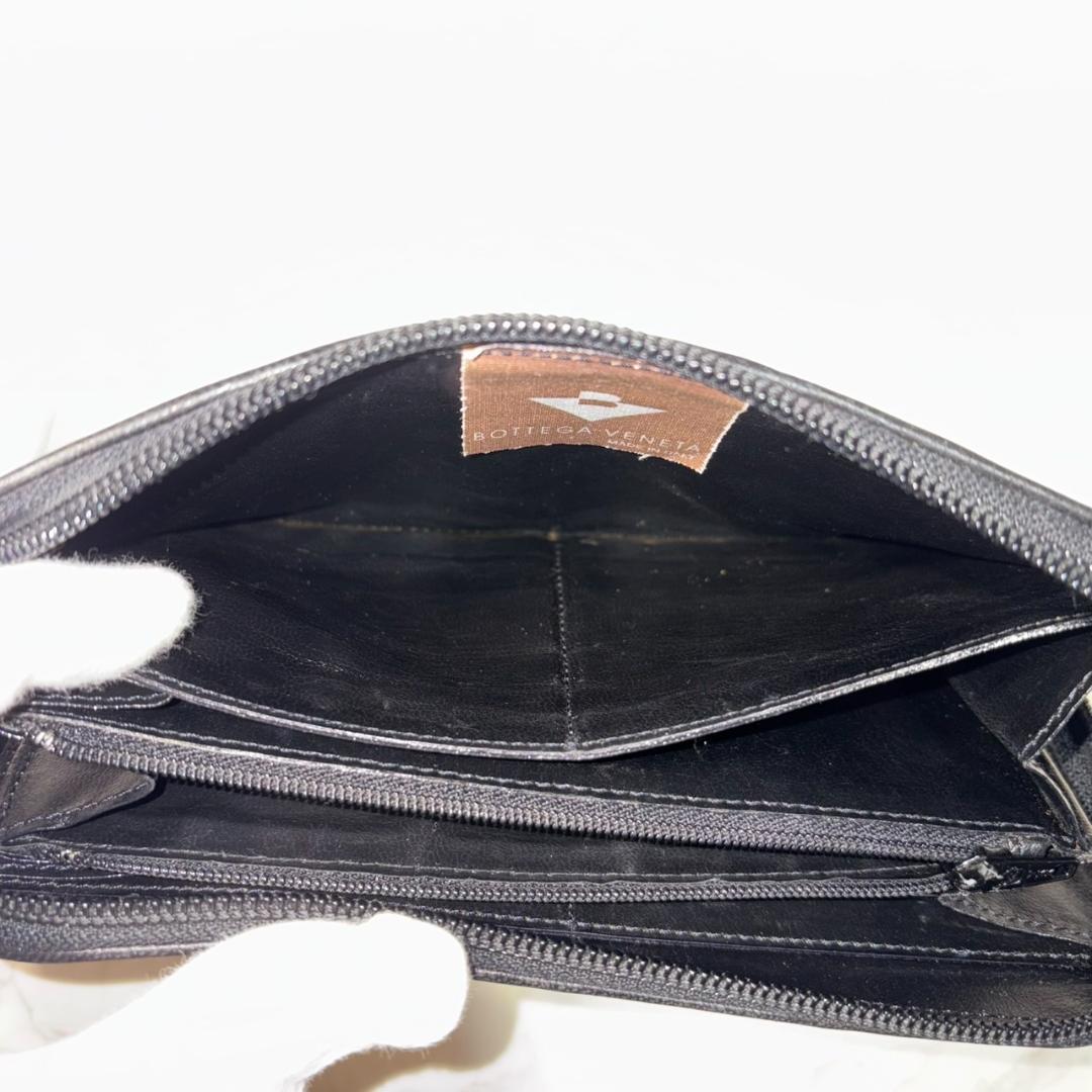 【早い者勝ち】ボッテガヴェネタ 長財布 ブラック ラウンドファスナー #B591