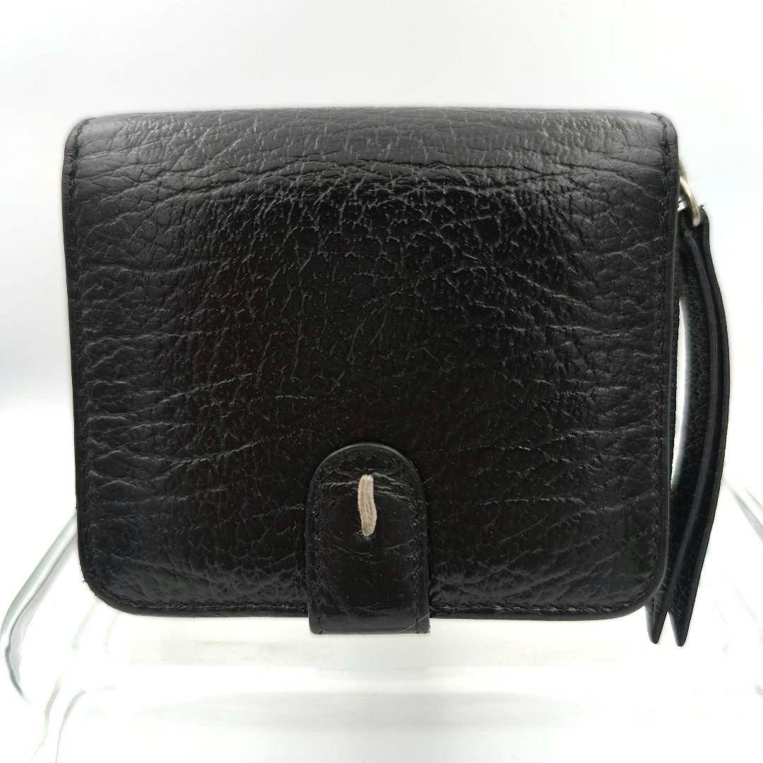 美品✨メゾンマルジェラ 二つ折り財布 ラウンドファスナー 4ステッチ 黒