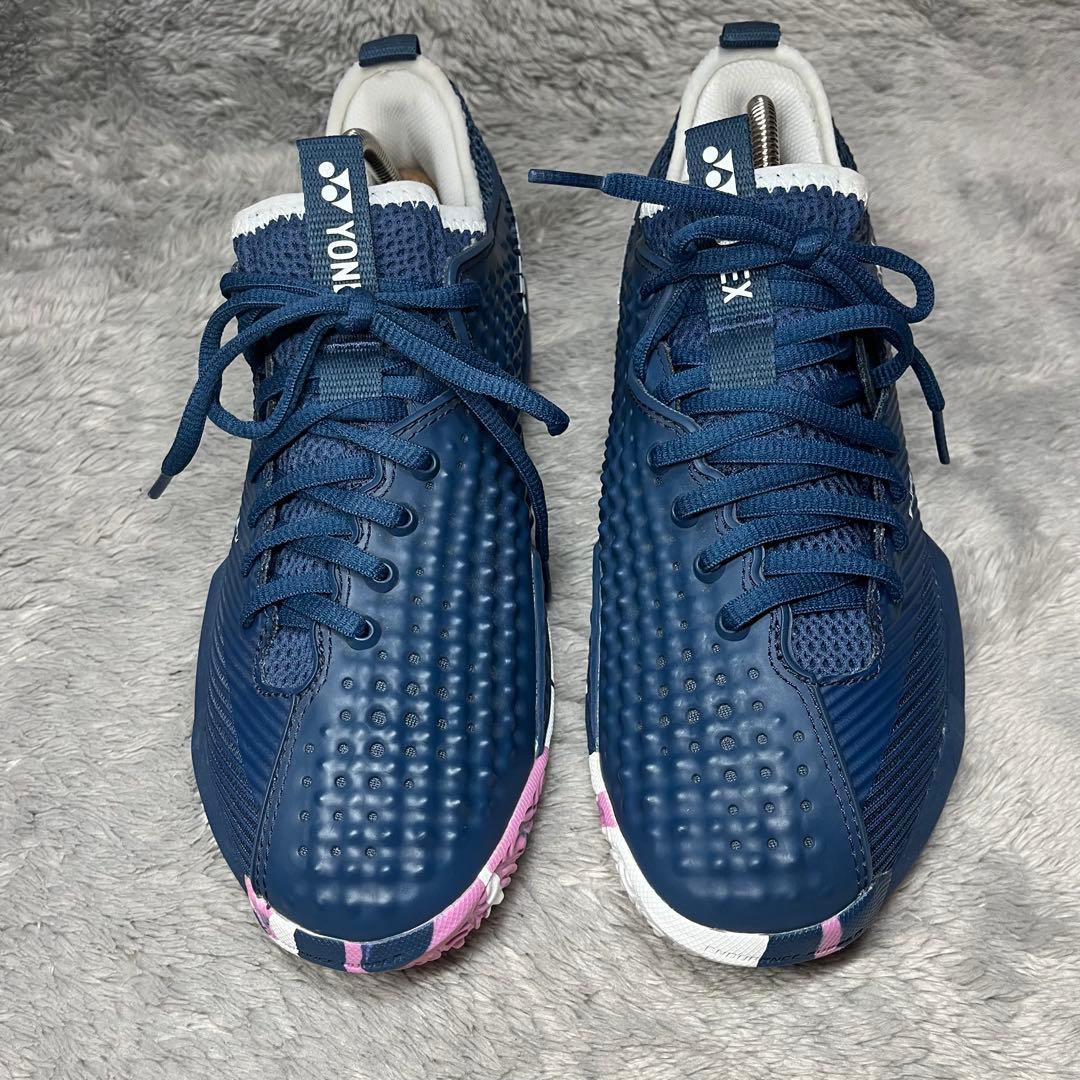 YONEX　ヨネックス　フュージョンレブ4　パワークッション　テニスシューズ　紺