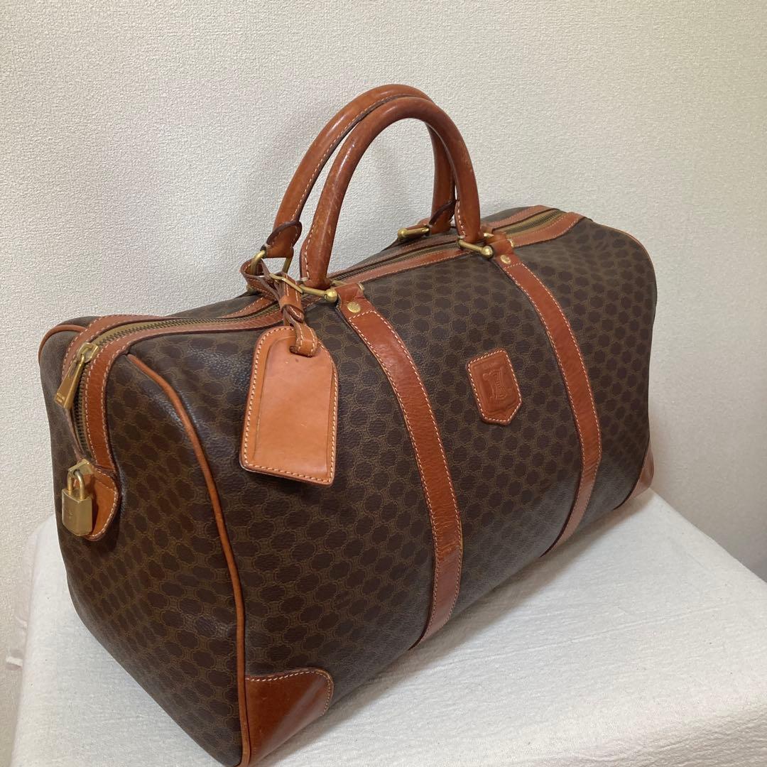 CEINE セリーヌボストンバッグ　マカダム柄　大容量　旅行用