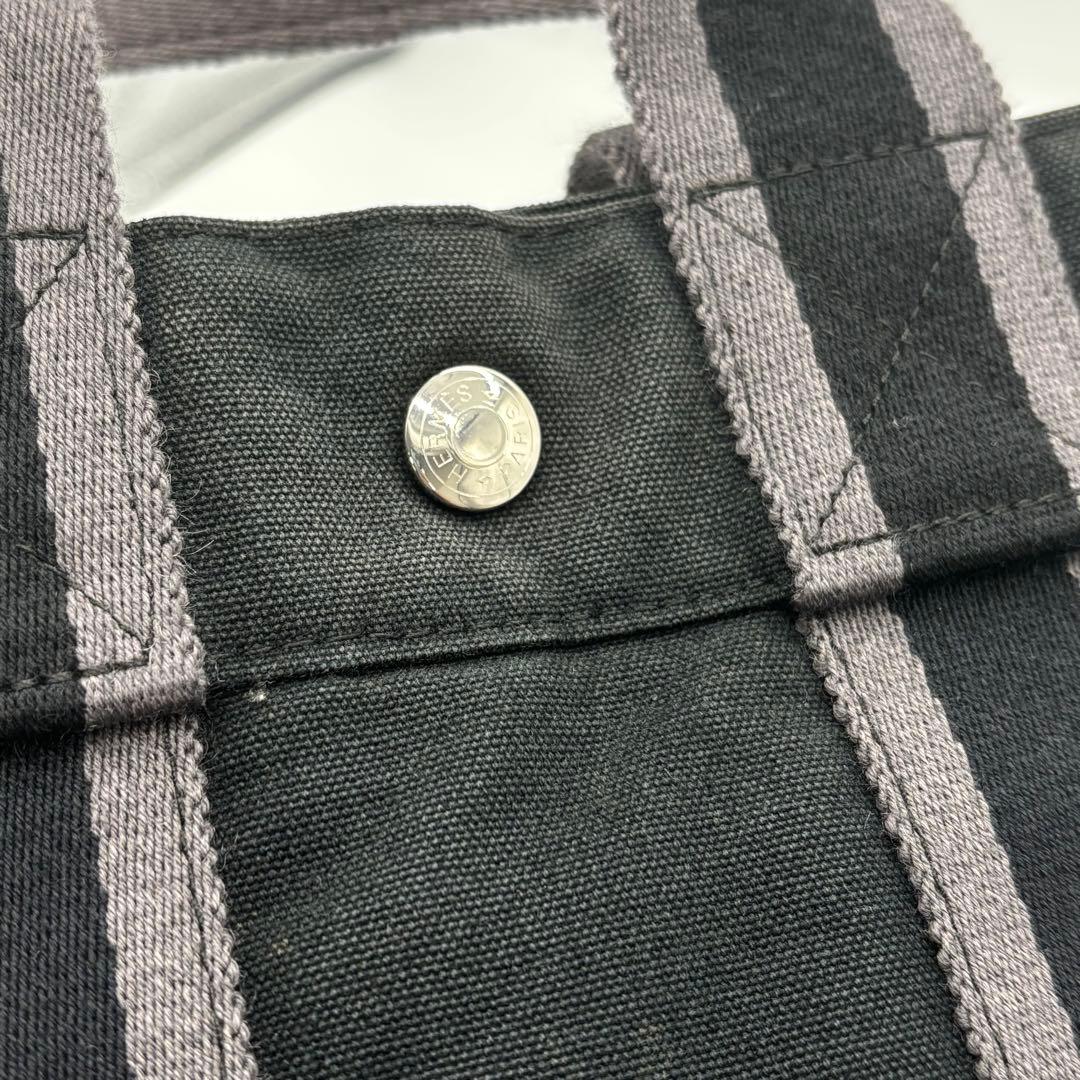 HERMES トートPM 100754M フールトゥ キャンバス ブラック