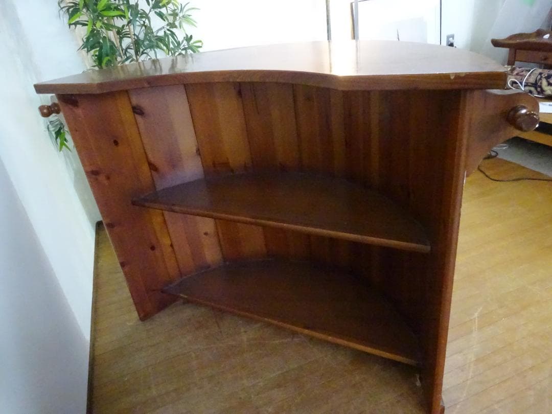 イタリア製　コロニアルスタイル　パイン材　バーカウンター