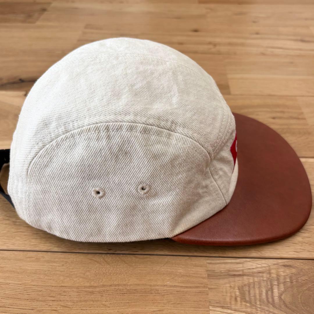 Supreme Denim Leather Visor Camp Cap レザー