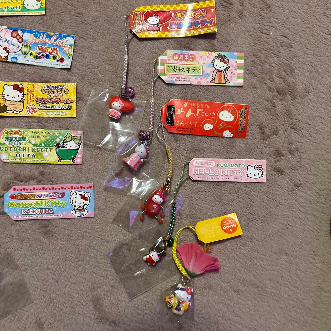 ご当地キティ　根付けストラップ　10点セット