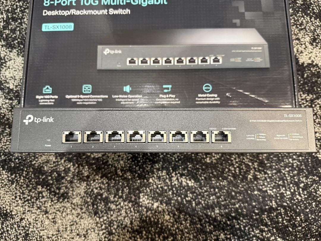 TP-Link TL-SX1008 8ポート 10G対応 スイッチングハブ