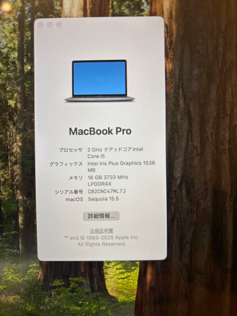 MacBook本体 MacBookPro 2020 16GB 1TB