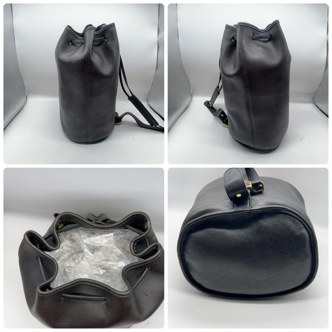 オールドコーチ　ワンショルダーバッグ　西口修平着用　巾着　レザー　USA製　黒