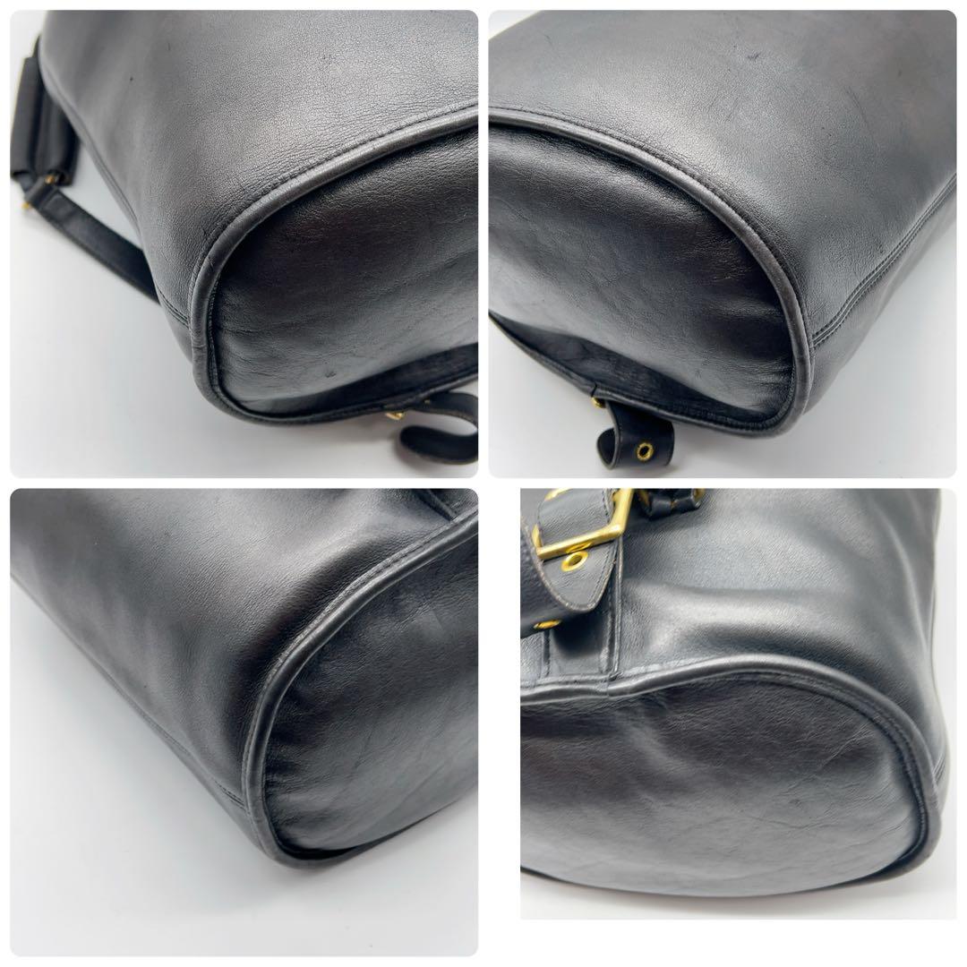 オールドコーチ　ワンショルダーバッグ　西口修平着用　巾着　レザー　USA製　黒