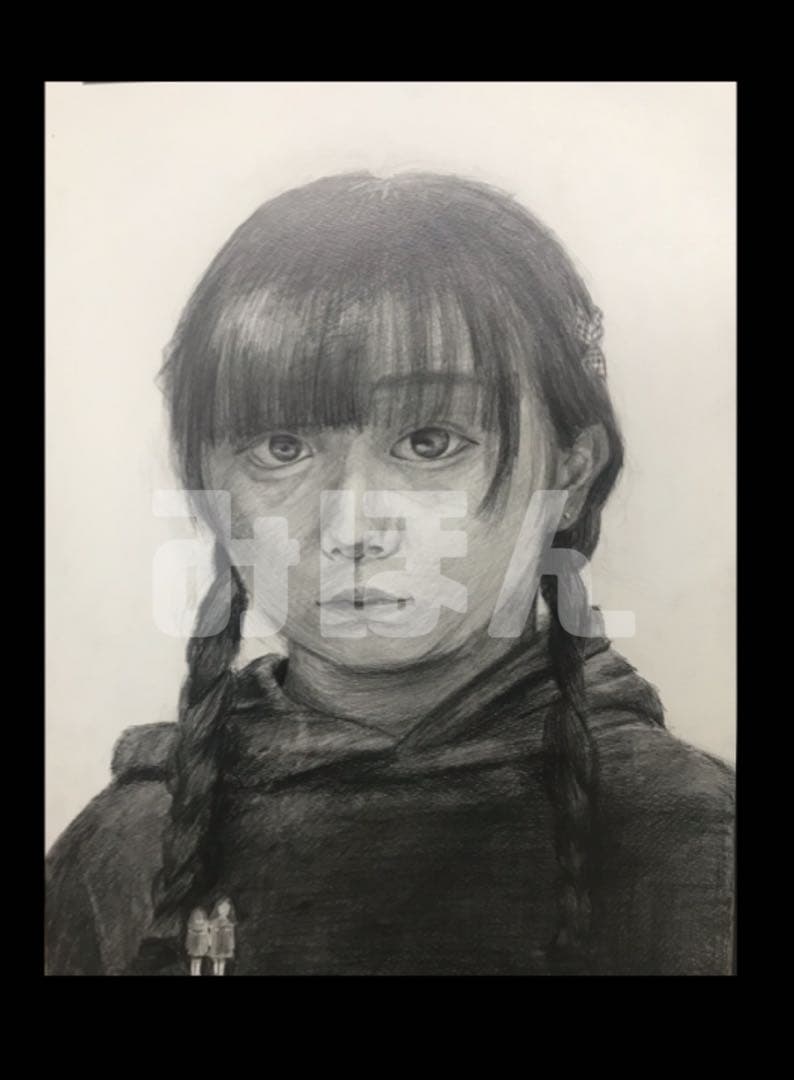 はじめての自画像（フレーム付き）