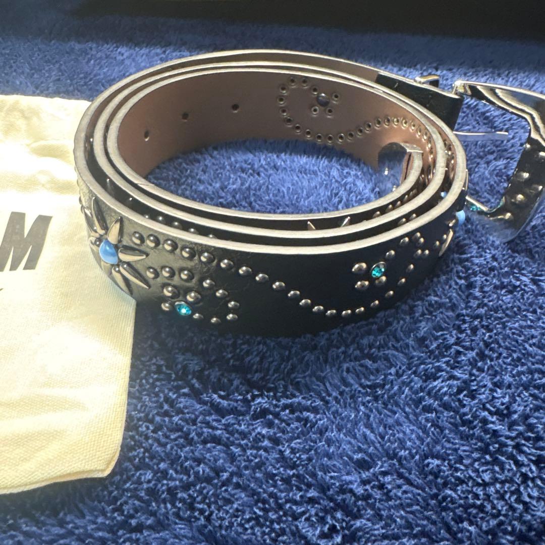 ABRAHAM スタッズ付きブラックベルト