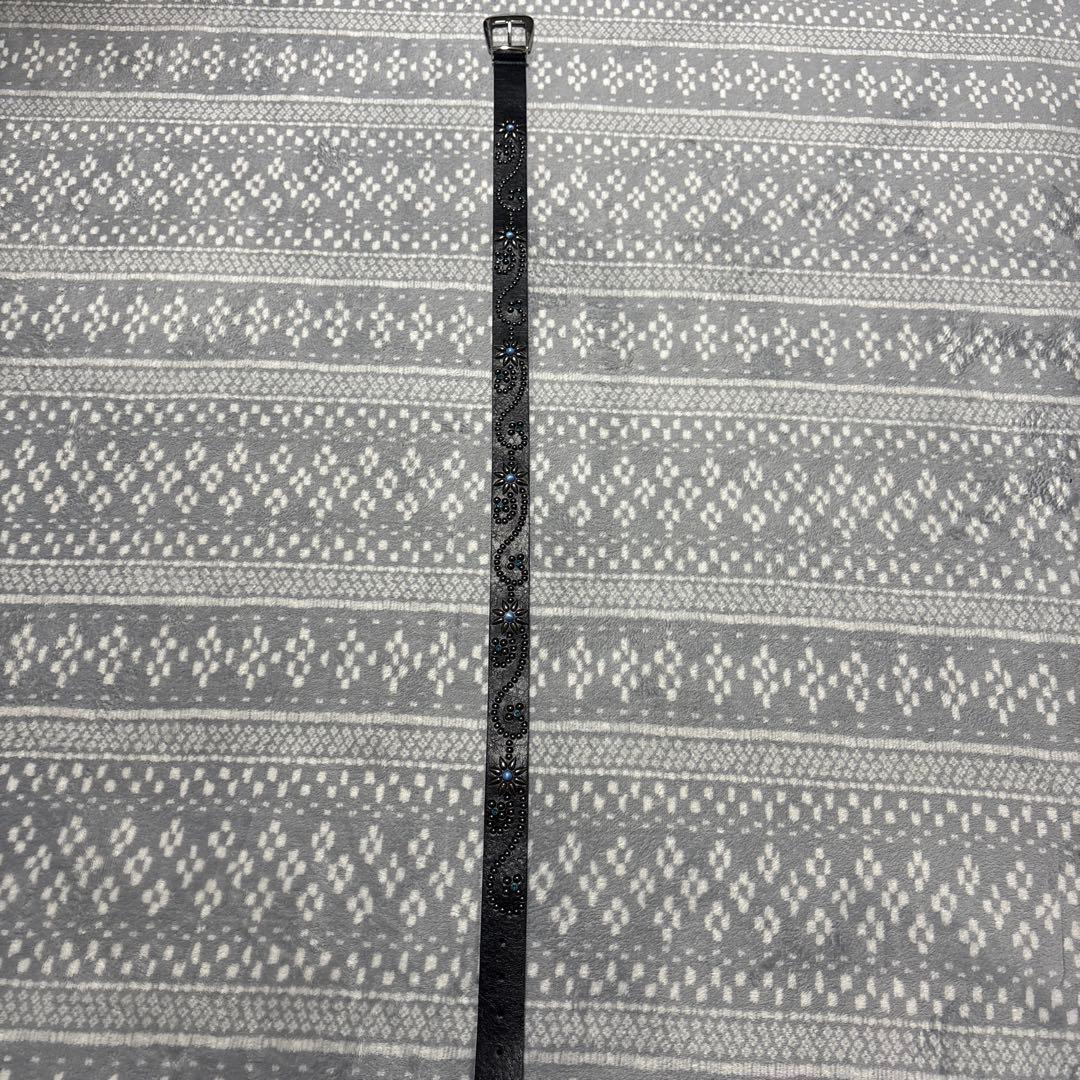 ABRAHAM スタッズ付きブラックベルト