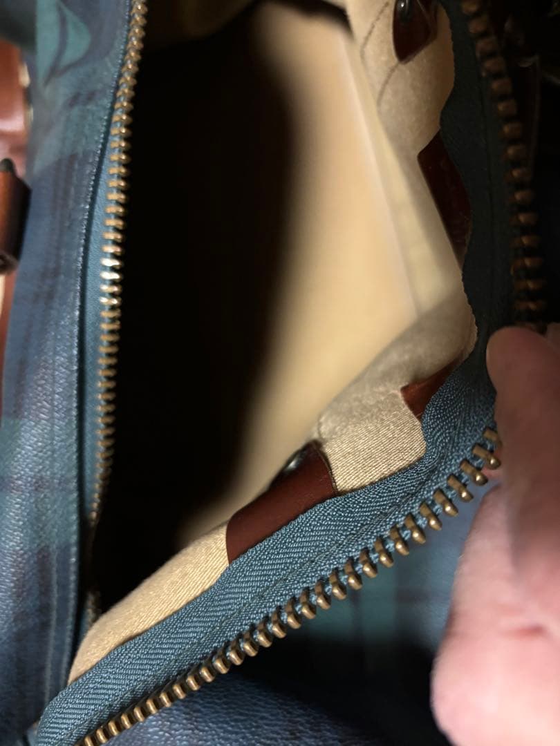 ラルフローレン　チェック柄ボストンバッグ