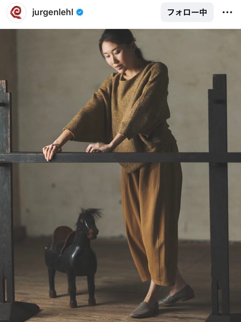 ヨーガンレール　多色の彩り豊かな柔らかたっぷりゆったりニット　ババグーリ