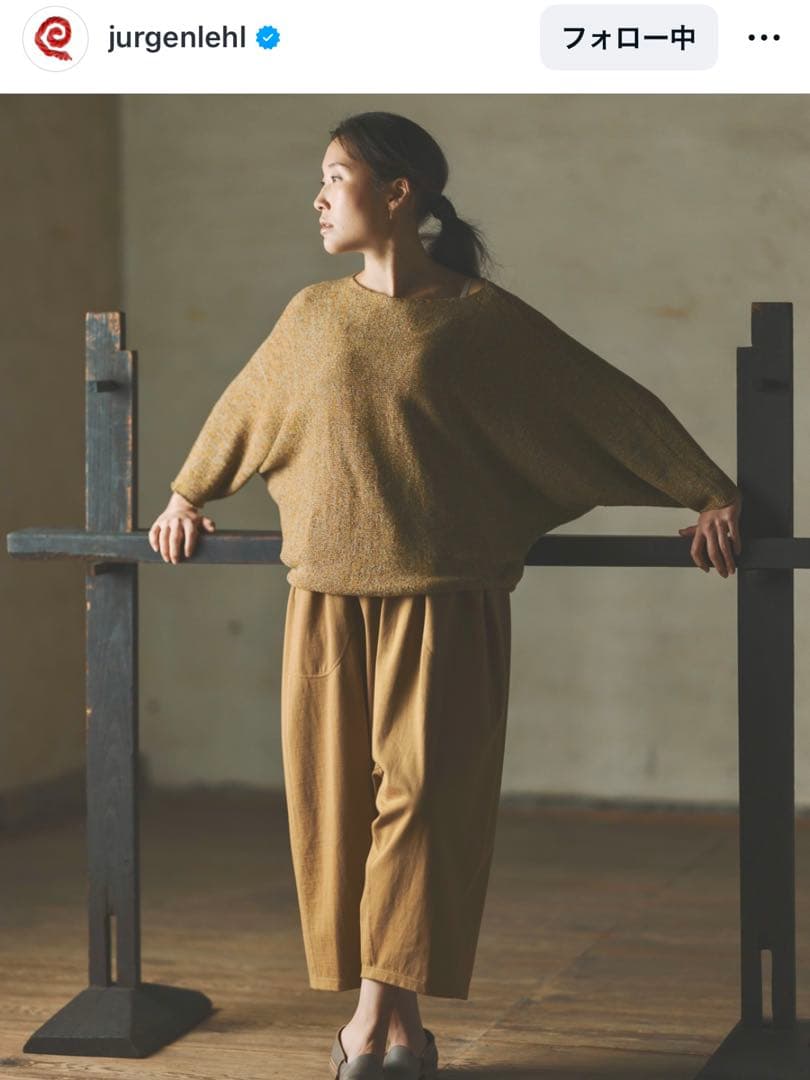 ヨーガンレール　多色の彩り豊かな柔らかたっぷりゆったりニット　ババグーリ