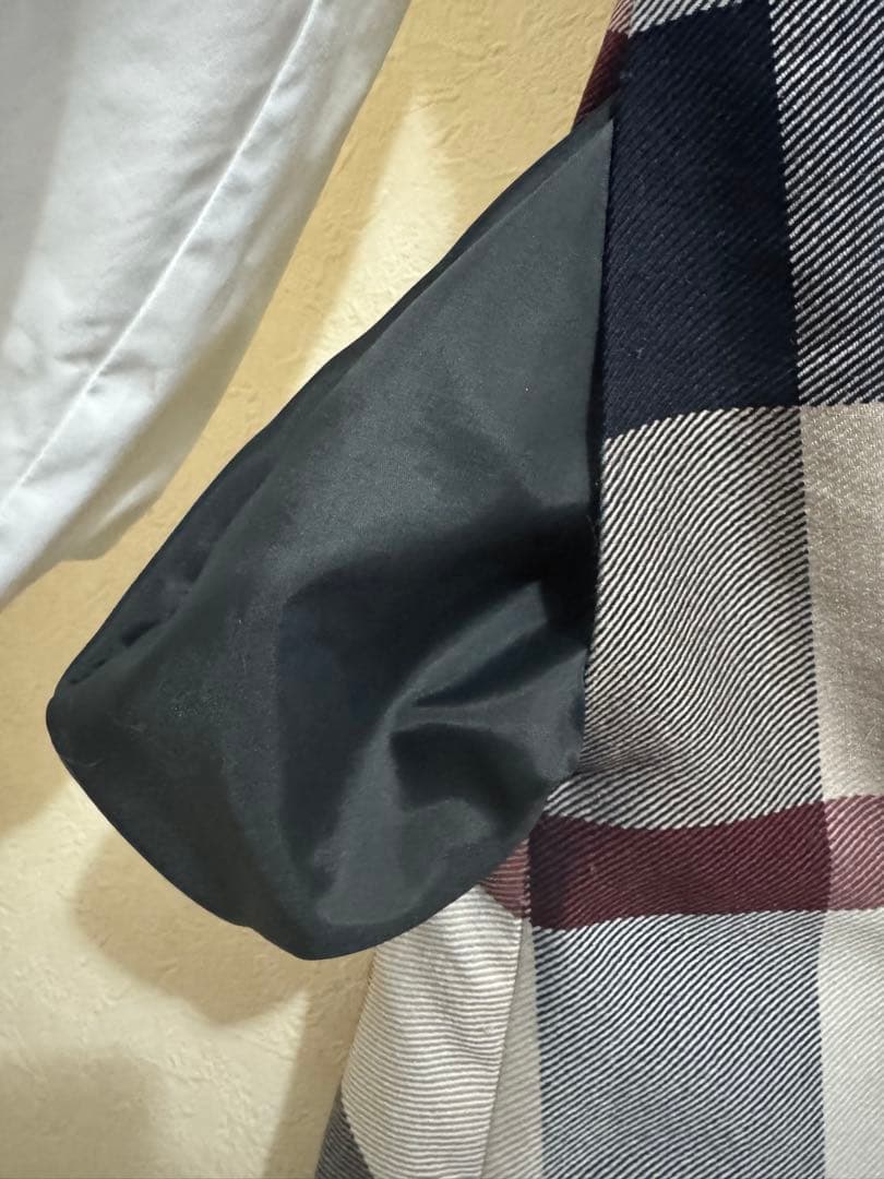 ブルーレーベルクレストブリッジ　ツイードニットドッキングドレス　ベージュ　36