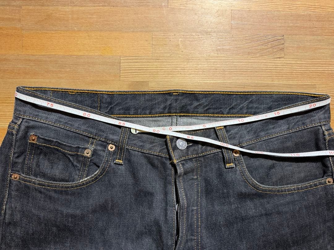 マ*リ様 USA製Levi's 501 先染めブラックデニム W34 L36