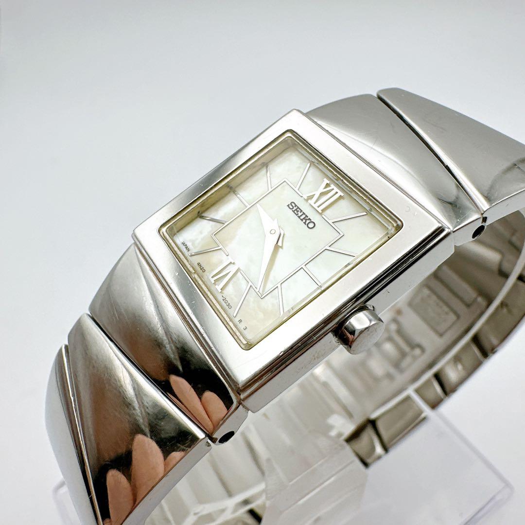 美品 稼動品 SEIKO セイコー レディース腕時計 シェル文字盤 シルバー