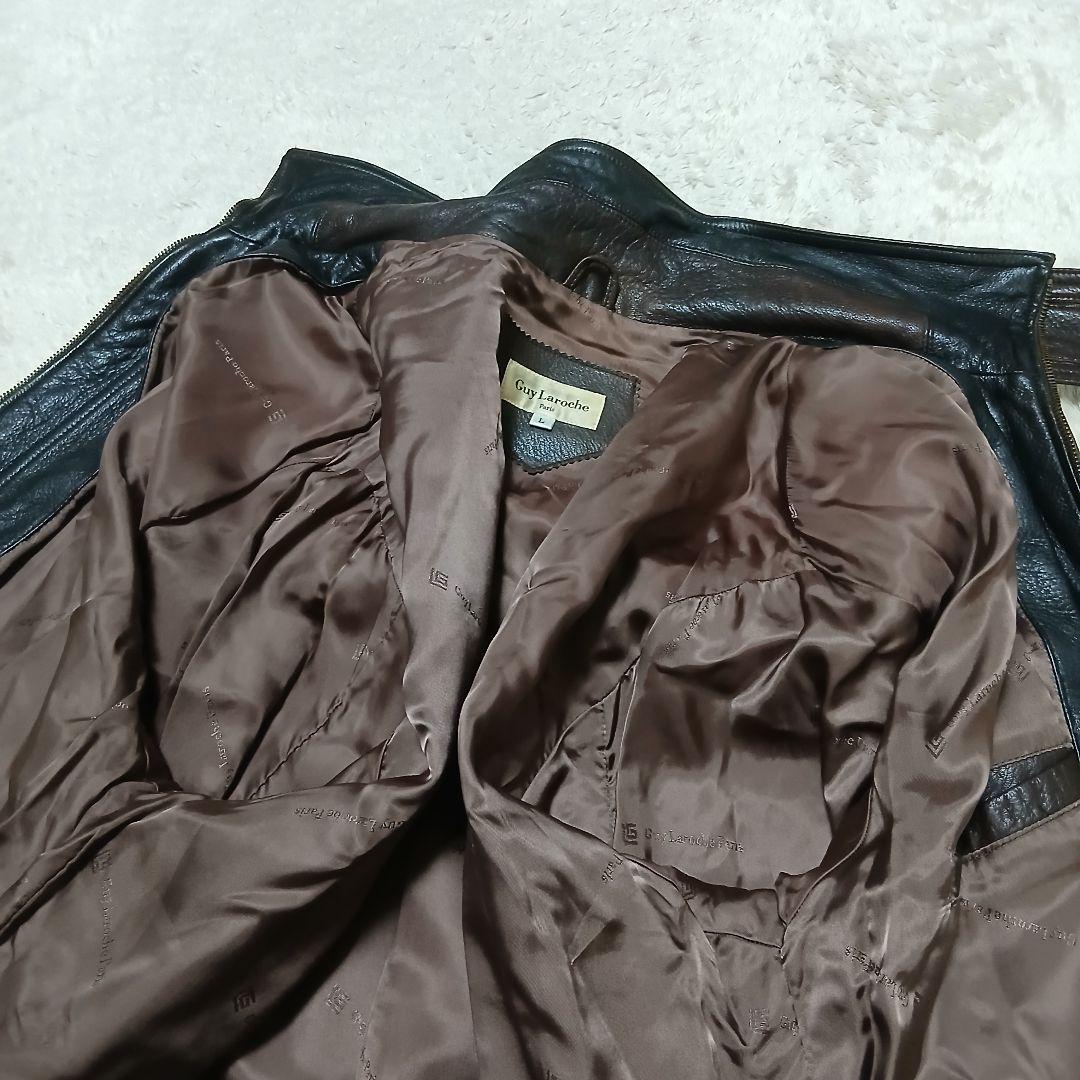 極希少/美品 Guy Laroche ヴィンテージ 鹿革 フィールドレザーコート