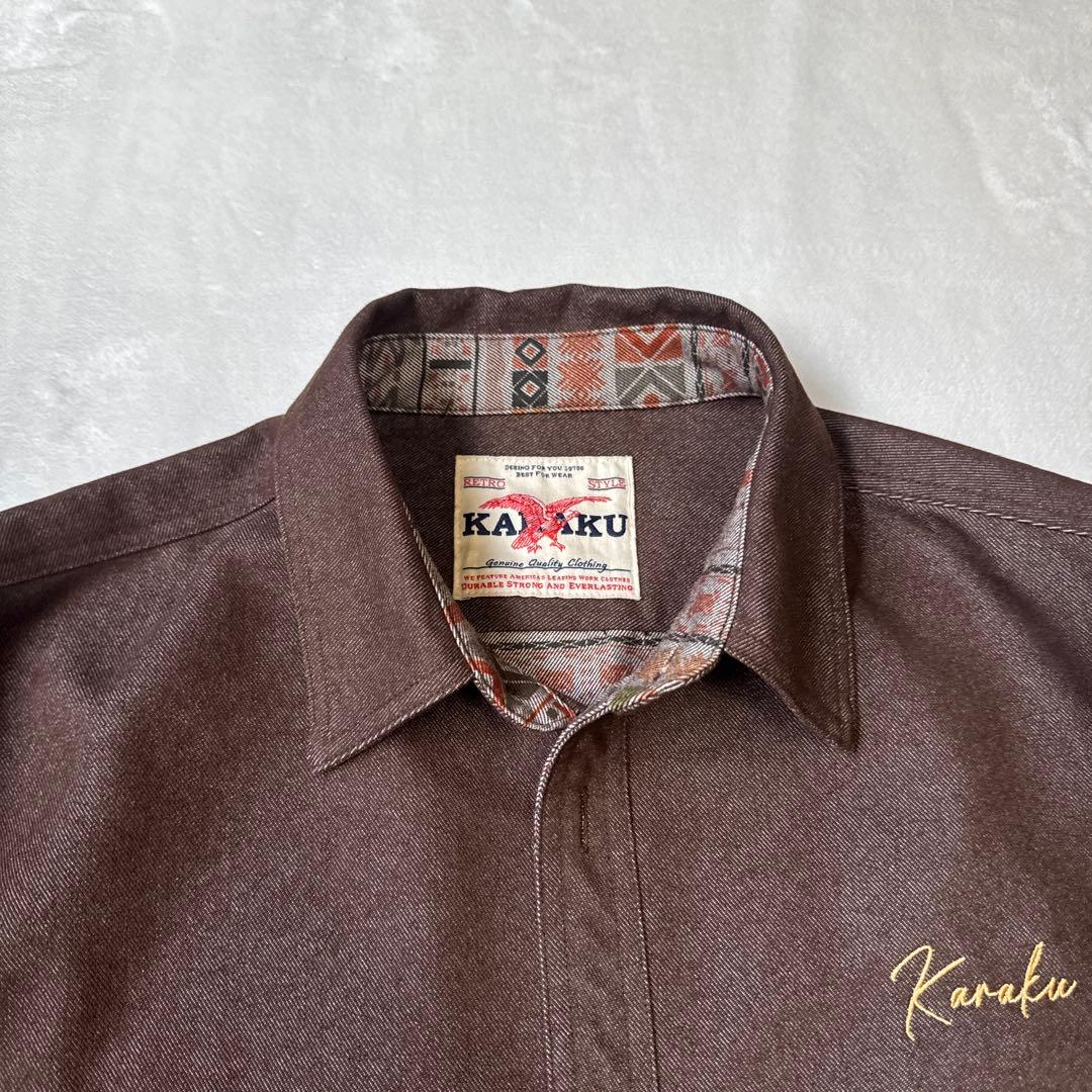 【カラク】Karaku 長袖シャツ アウター ジャケット シンプル XL 極美品