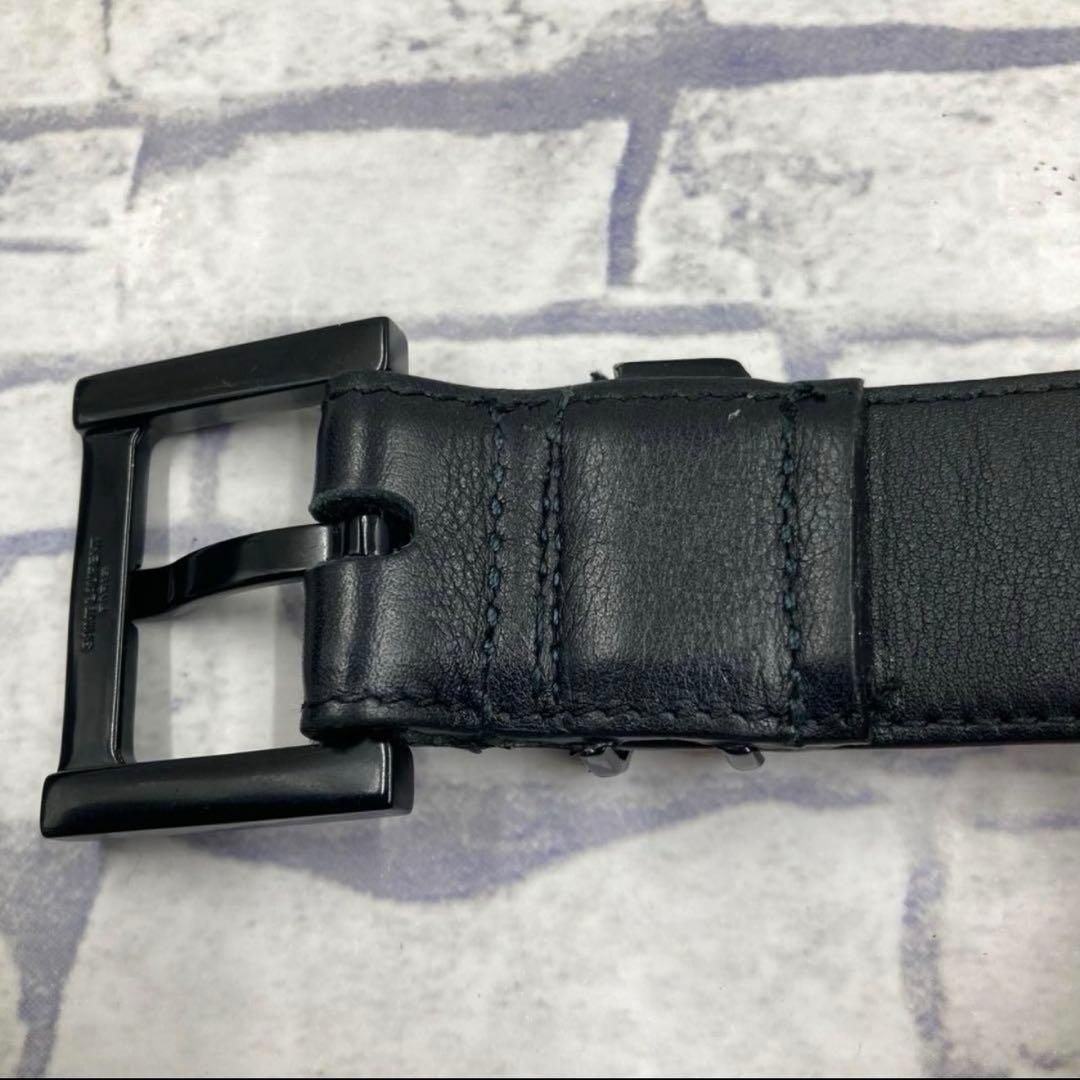 付属付き✨サンローランパリ ベルト カサンドラロゴ YSL レザー ブラック