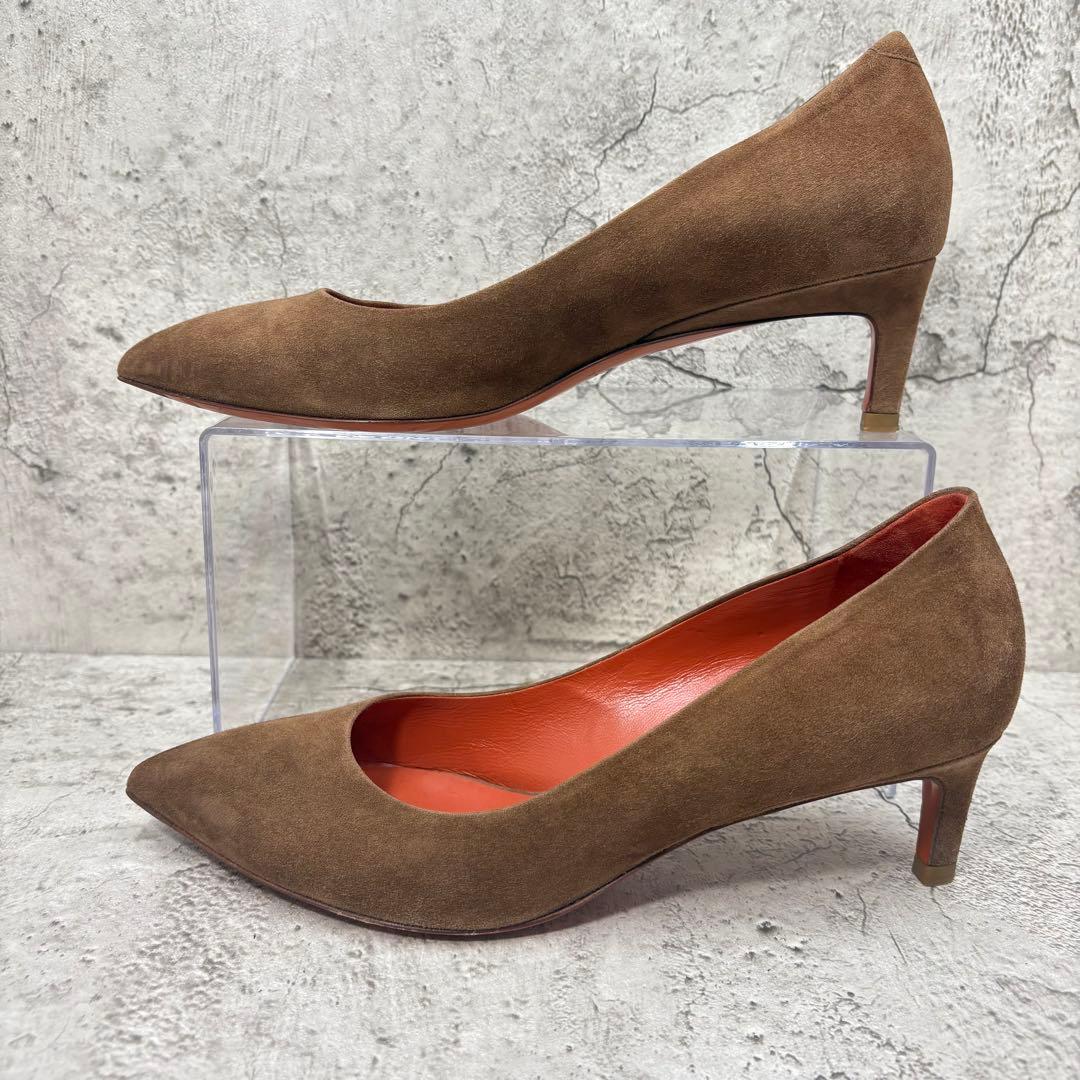【美品】Santoni サントーニ スエード パンプス 37 イタリア製