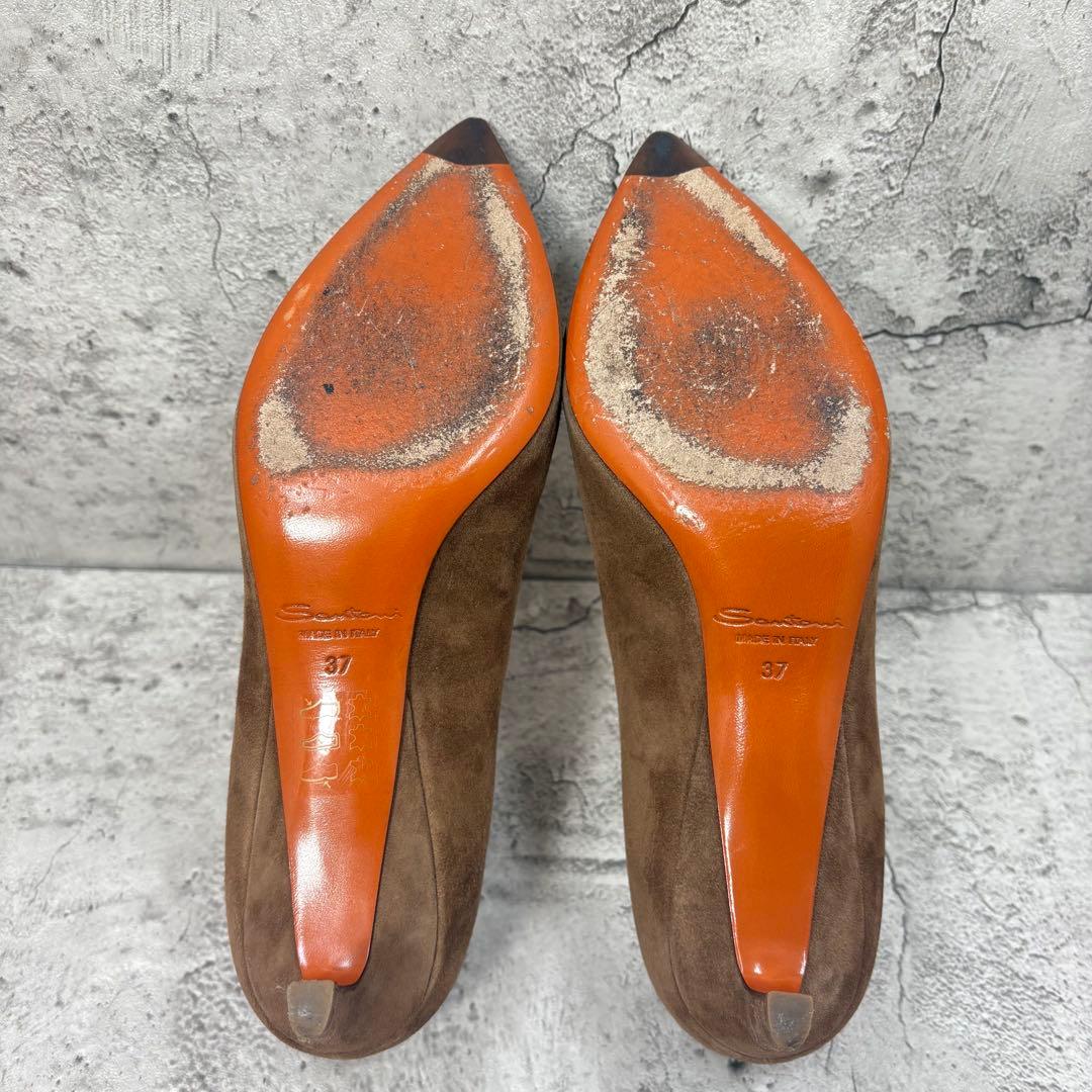 【美品】Santoni サントーニ スエード パンプス 37 イタリア製