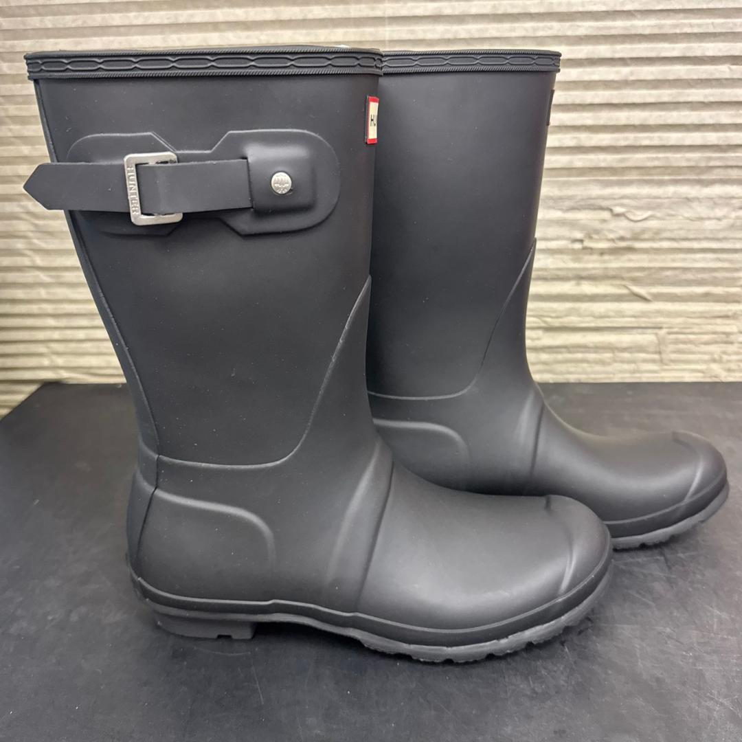 ☆未使用　HUNTER　ショートレインブーツ　WFS1000RMA　US8