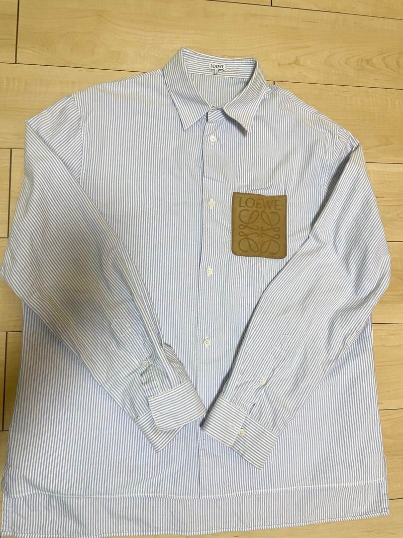 【最終値下げ】LOEWEストライプシャツ サイズ41 Lサイズ　アナグラム